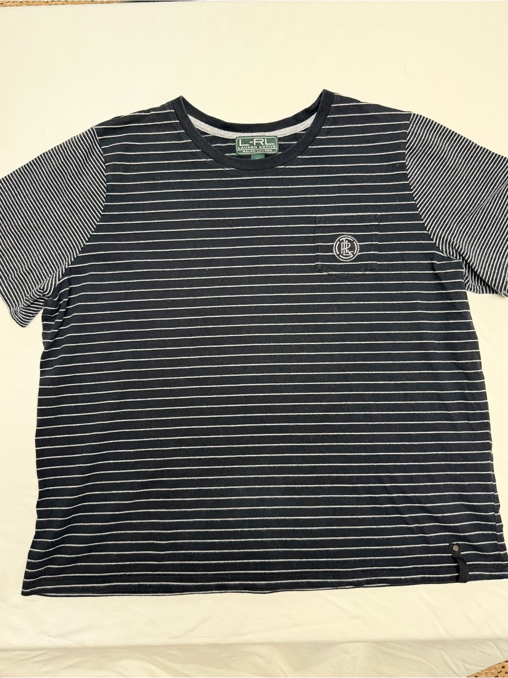 Ralph Lauren Women's Short Sleeved Active Shirt Black And White Size 2X